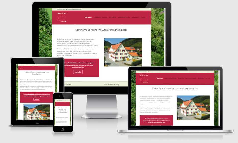 Webseite Seminarhaus - erstellt von Franka Ettwein