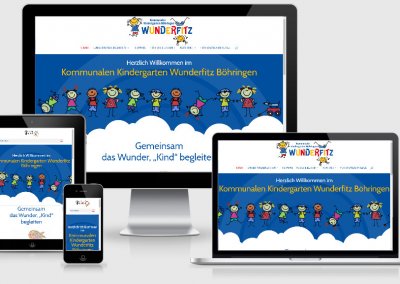 Webseite für den Kindergarten Wunderfitz Böhringen