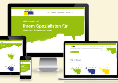 Webseite für Merkt Malerbetrieb GmbH