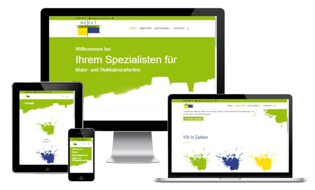 Screenshot Website Malerbetrieb Merkt